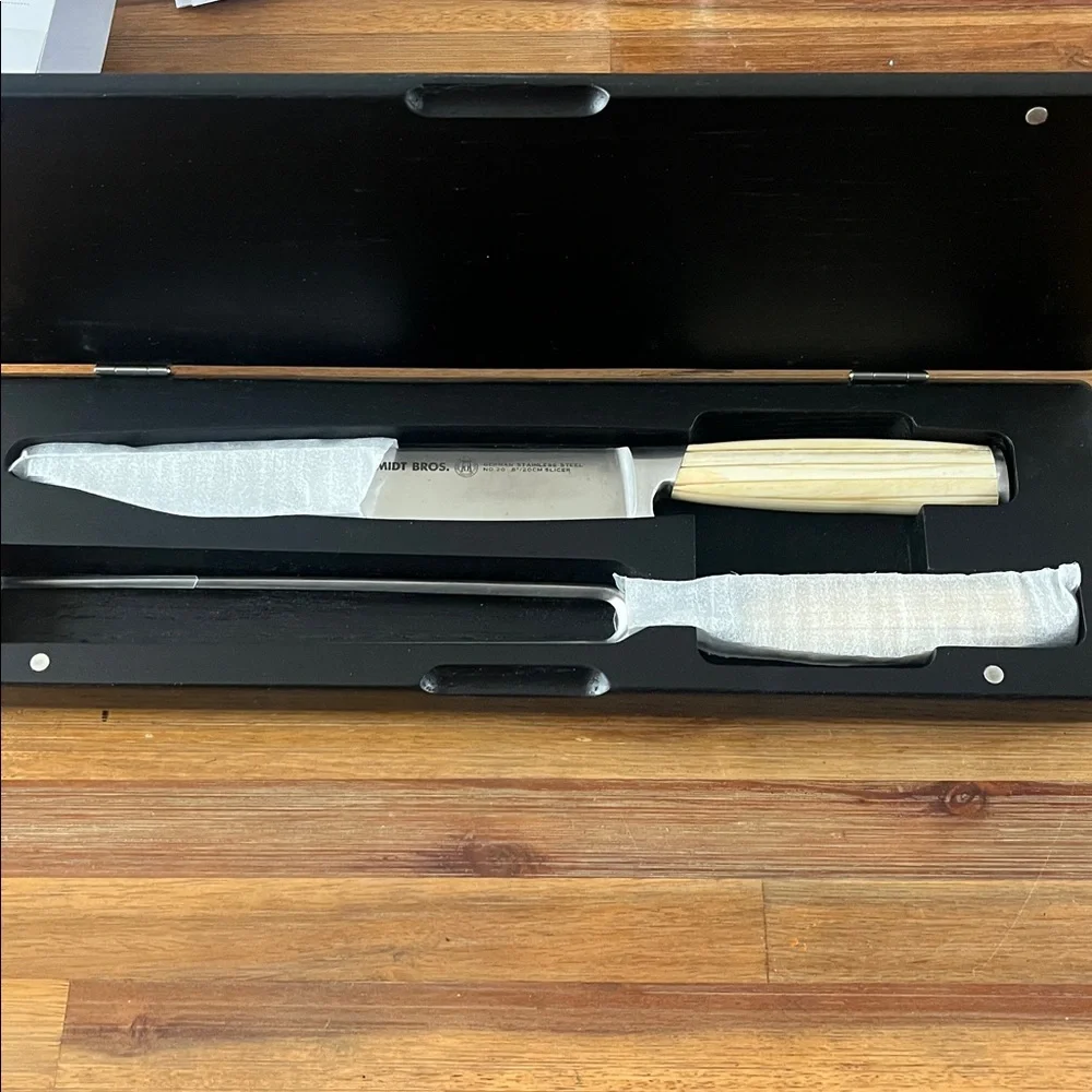 Schmidt Brothers Germany Cutlery Carving Fork Slicing Knife Set 2 pcs $333